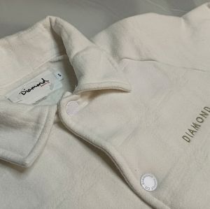 Diamond Supply Plaid Snap Button Up Varsity Jacket - EUC - Small